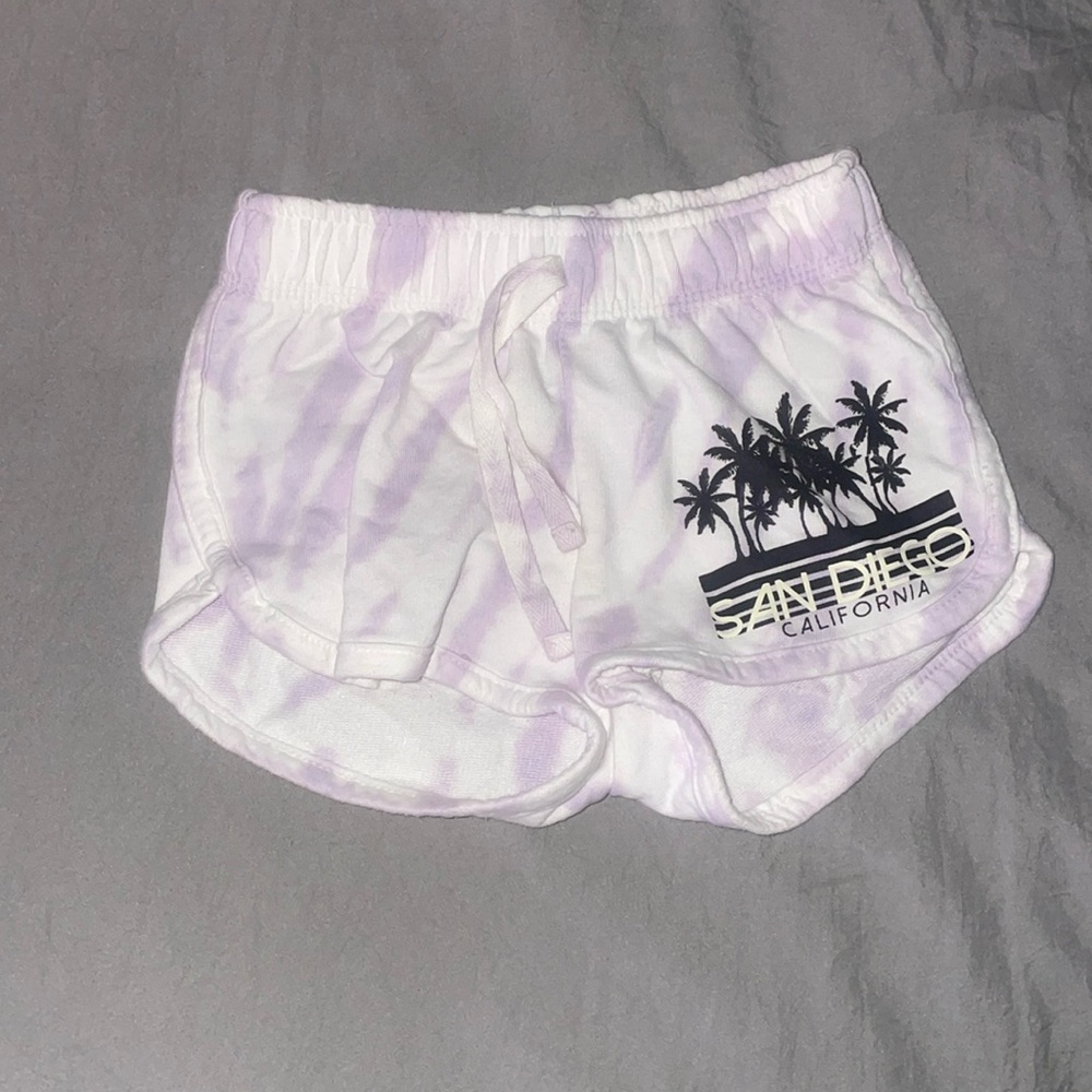 NEW San Diego White and Purple Tie-Dye Shorts